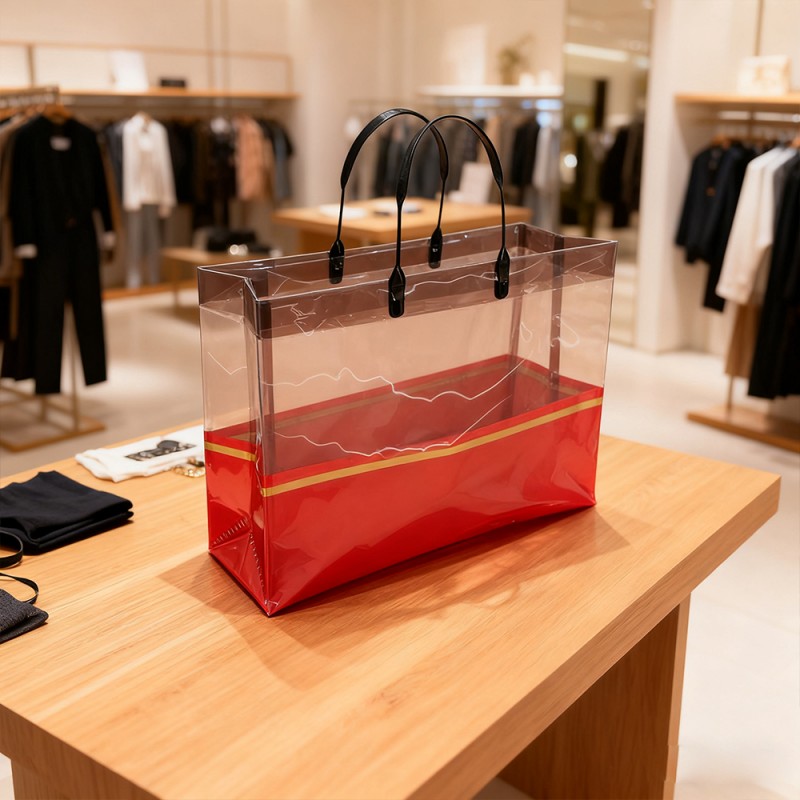 Transparent CPP Shopping Tote Bags for Retail Packaging