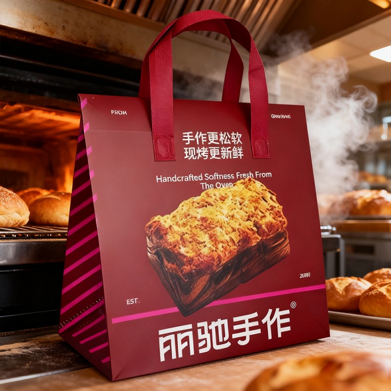 BOPP Laminated PP Non-Woven Insulated Takeaway Tote Bag