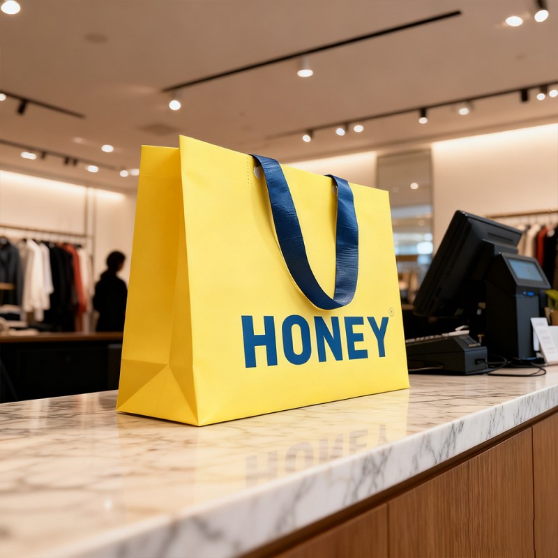 PP Laminated Kraft Paper Shoulder Bag